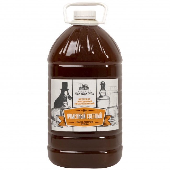 Жидкий неохмеленный солодовый экстракт "Ячменный светлый" 4,1 кг. 