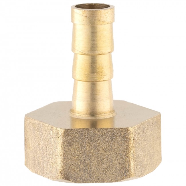 Штуцер ёлочка ВР 1/2" латунь 8 мм. Штуцер ёлочка ВР 1/2" латунь 8 мм.