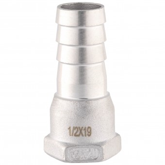Штуцер ёлочка ВР 1/2" AISI 20 мм