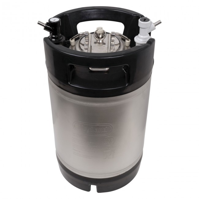 Коннектор "KegLand" для кегов с фитингом Ball Lock, исходящий (черный) под шланг, пластиковый