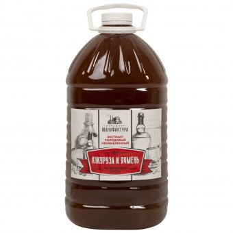 Жидкий неохмеленный солодовый экстракт "Кукуруза и ячмень" 4,1 кг.  Жидкий неохмеленный солодовый экстракт "Кукуруза и ячмень" 4,1 кг.