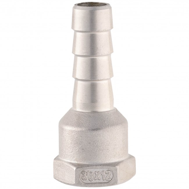 Штуцер ёлочка ВР 3/8" AISI 12 мм