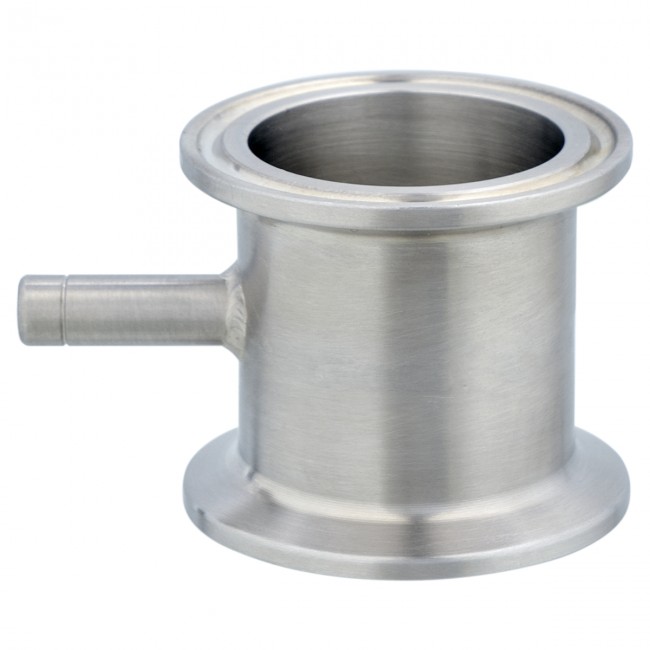 Переходник МЦ КЛАМП 1,5" (DN40) - КЛАМП 1,5" (DN40) с отводом под термометр Переходник МЦ КЛАМП 1,5" (DN40) - КЛАМП 1,5" (DN40) с отводом под термометр