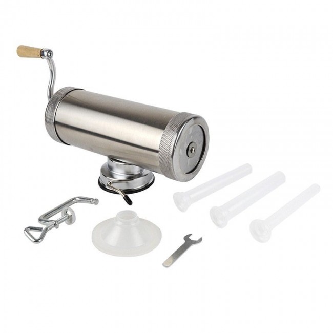 Шприц колбасный горизонтальный 2,5 кг. MASTER FENG (сталь) Шприц колбасный горизонтальный 2,5 кг. MASTER FENG (сталь)