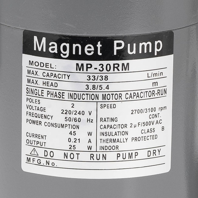 Насос с магнитным приводом MP-30RM нерж. (штуцер НР 3/4") Насос с магнитным приводом MP-30RM нерж. (штуцер НР 3/4")