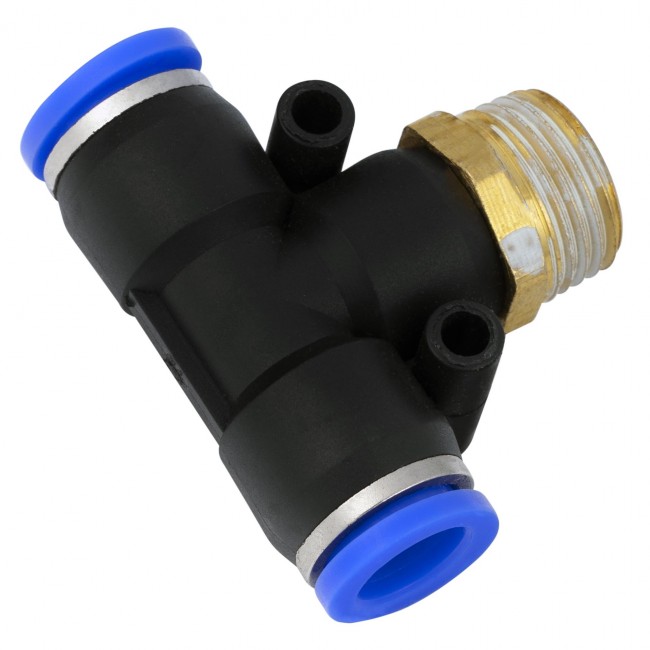 Тройник быстросъёмный PE-12 мм/НР 1/2" Тройник быстросъёмный PE-12 мм/НР 1/2"