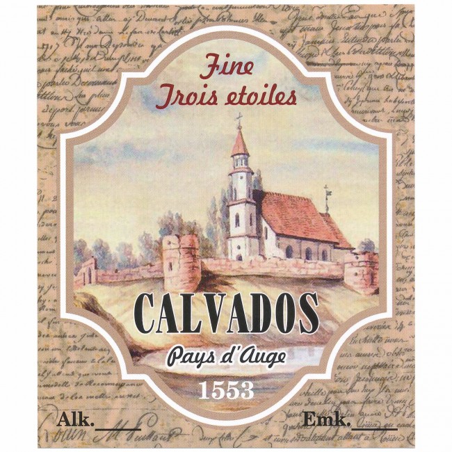 Этикетка самоклеящаяся "CALVADOS" 85*100 мм Этикетка самоклеящаяся "CALVADOS" 85*100 мм