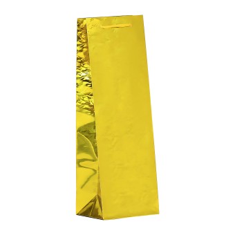 Пакет под бутылку подарочный фольгированный "Золото" Пакет под бутылку подарочный фольгированный "Золото"