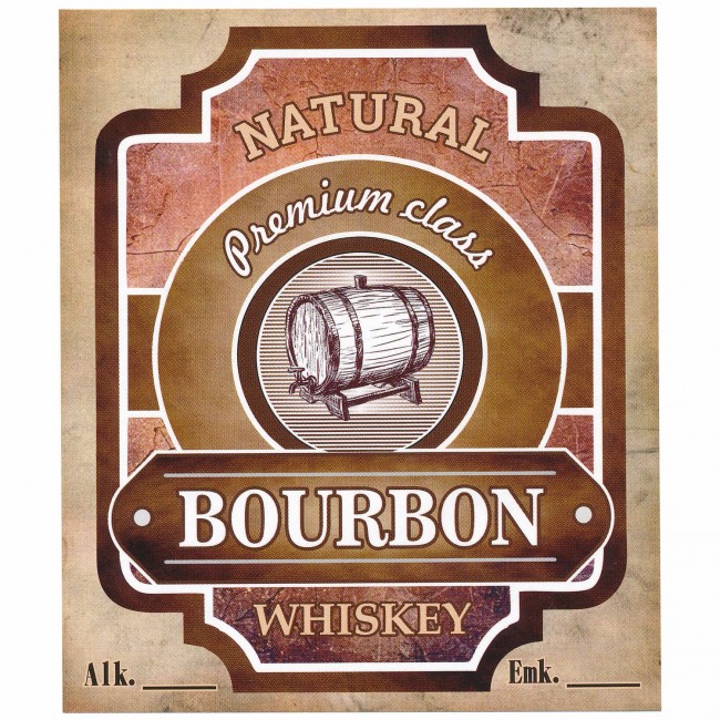 Этикетка самоклеящаяся "BOURBON" 85*100 мм Этикетка самоклеящаяся "BOURBON" 85*100 мм