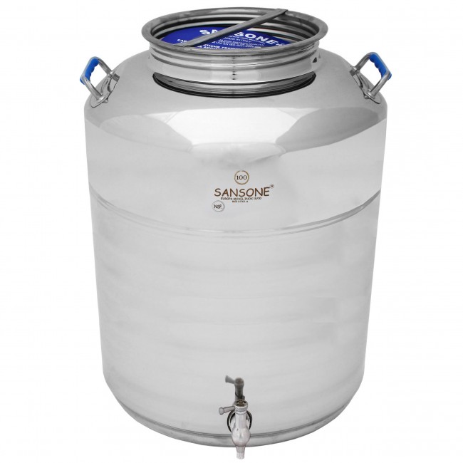 Бочка с краном Евро 100 л нерж. Бочка с краном Евро 100 л нерж.