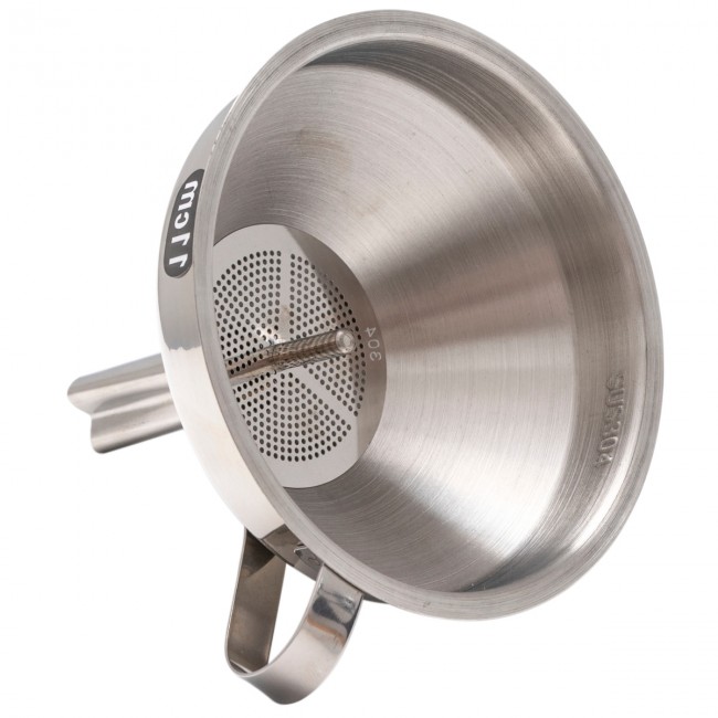 Воронка нерж. сталь с сеткой d-110 мм, h-110 мм.  Воронка нерж. сталь с сеткой d-110 мм, h-110 мм.