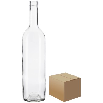 Бутылка "Бордо" бесцветная 0,75 л. коробка