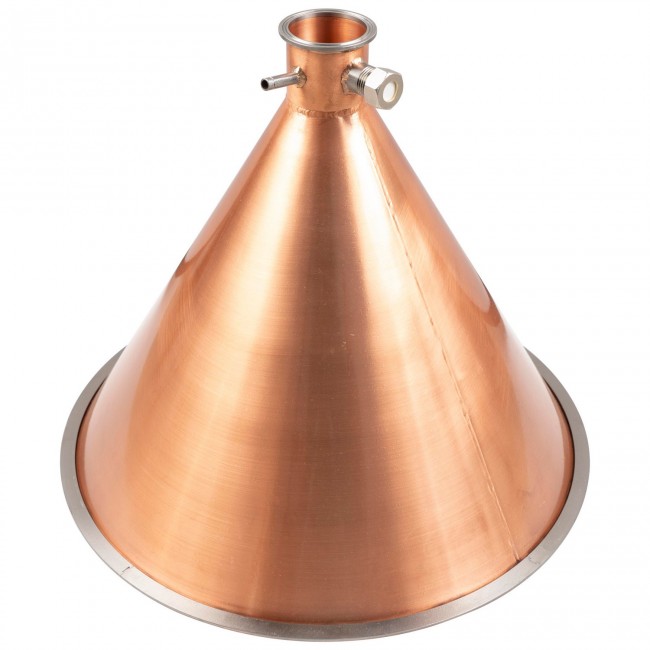 Медная конусная крышка "аламбик" D-300 CLAMP 1.5" Медная конусная крышка "аламбик" D-300 CLAMP 1.5"