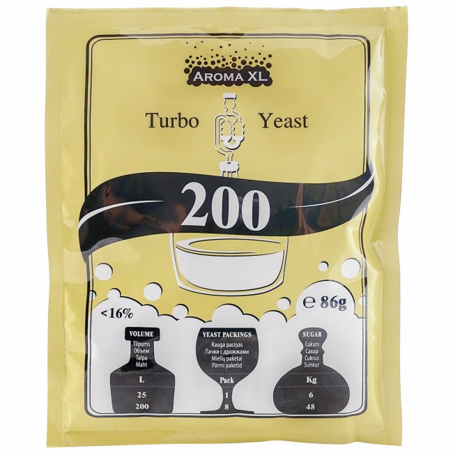Дрожжи спиртовые "AromaXL 200 Turbo" 86 гр. Дрожжи спиртовые "AromaXL 200 Turbo" 86 гр.