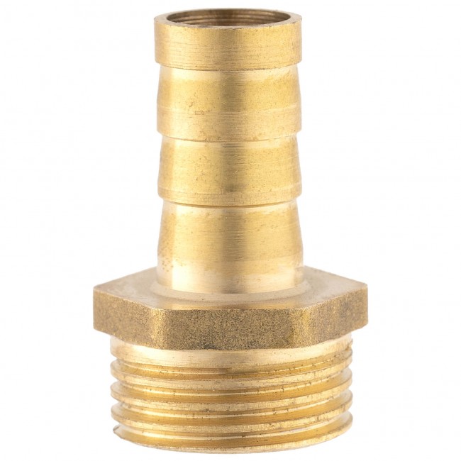 Штуцер ёлочка НР 1/2" латунь 12 мм. Штуцер ёлочка НР 1/2" латунь 12 мм.