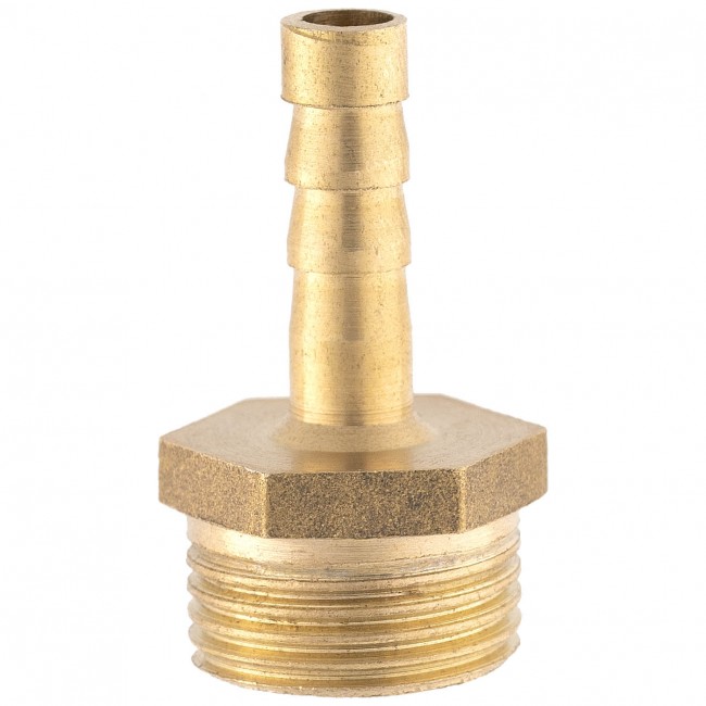 Штуцер ёлочка НР 3/8" латунь 6 мм. Штуцер ёлочка НР 3/8" латунь 6 мм.