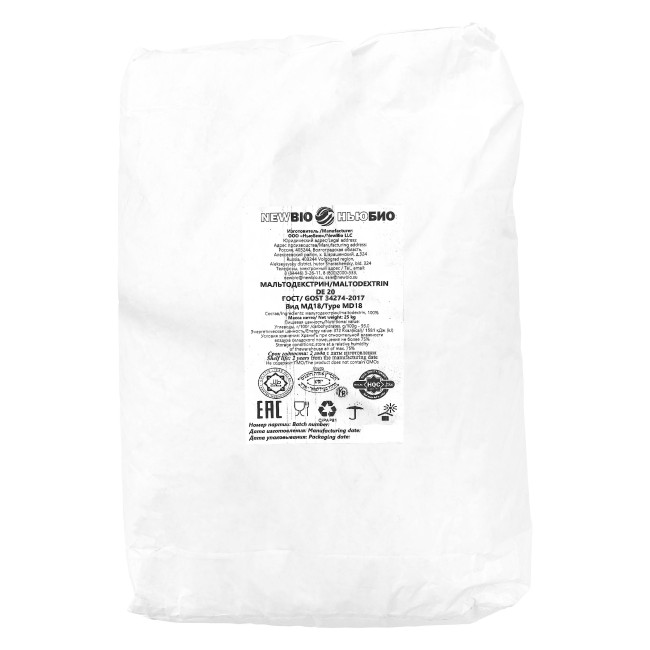Мальтодекстрин DE 20 25 кг. Мальтодекстрин DE 20 25 кг.
