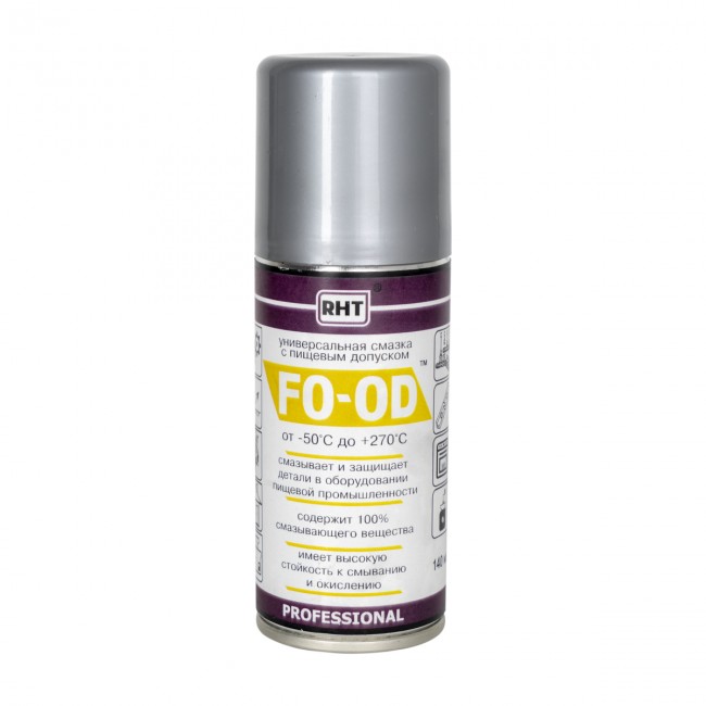 Смазка с пищевым допуском FO-OD спрей 140 мл. Смазка с пищевым допуском FO-OD спрей 140 мл.