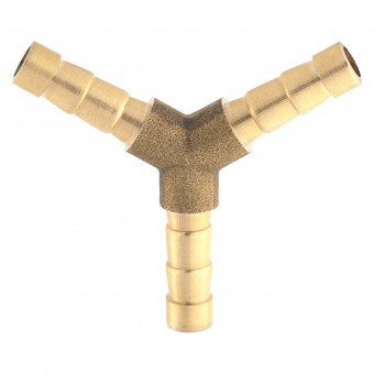 Тройник ёлочка Y 6-6-6 латунь