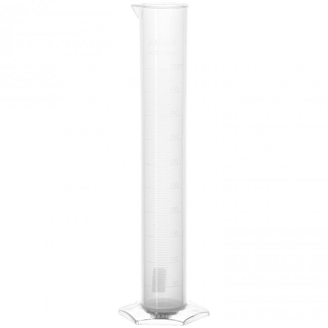 Цилиндр мерный полипропиленовый на подставке 500 мл.