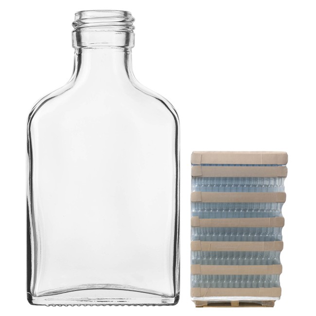 Бутылка "Фляжка" 0,1 л винт паллет 4536 шт. Бутылка "Фляжка" 0,1 л винт паллет 4536 шт.