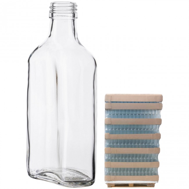 Бутылка "Фляжка" 0,25 л винт паллет 2058 шт. Бутылка "Фляжка" 0,25 л винт паллет 2058 шт.