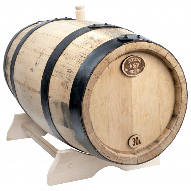 Дубовая бочка 30 л. "Портвейн" на подставке