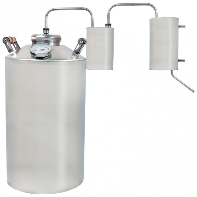 Самогонный аппарат "Лидер" 20 л. сухопарник, широкое горло, термометр Самогонный аппарат "Лидер" 20 л. сухопарник, широкое горло, термометр