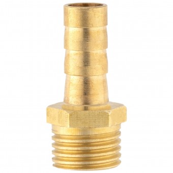 Штуцер ёлочка НР 1/4" латунь 8 мм.  Штуцер ёлочка НР 1/4" латунь 8 мм.