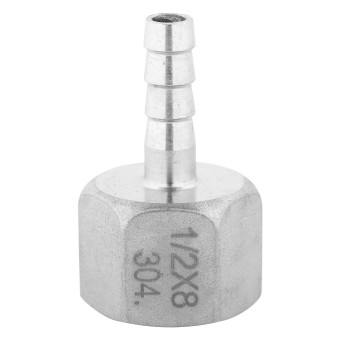 Штуцер ёлочка ВР 1/2" AISI 8 мм