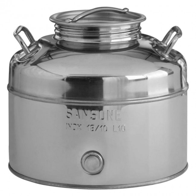 Традиционная бочка с краном 10 л нерж. 