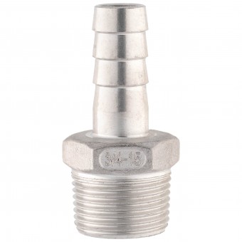 Штуцер ёлочка НР 3/4" AISI 15 мм Штуцер ёлочка НР 3/4" AISI 15 мм