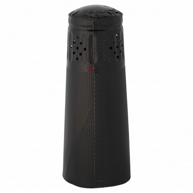 Капсула из фольги для шампанского черная с тиснением Капсула из фольги для шампанского черная с тиснением