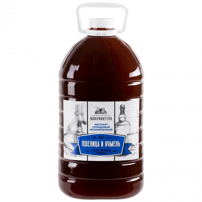 Жидкий неохмеленный солодовый экстракт "Пшеница и ячмень" 4,1 кг. Жидкий неохмеленный солодовый экстракт "Пшеница и ячмень" 4,1 кг.
