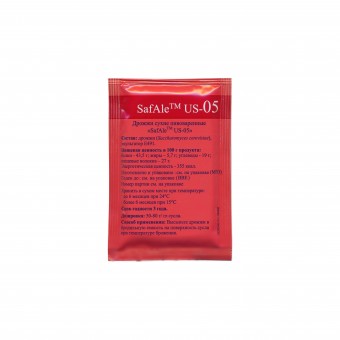 Дрожжи пивные Fermentis "US-05 Safale" 11,5 гр. (верховое) Дрожжи пивные Fermentis "US-05 Safale" 11,5 гр. (верховое)