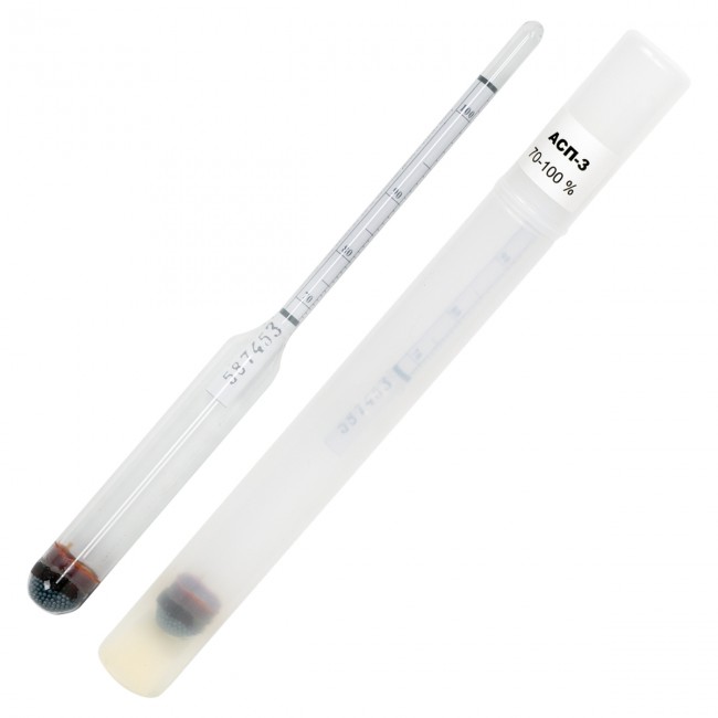 Ареометр спиртометр АСП-3 70-100% Ареометр спиртометр АСП-3 70-100%