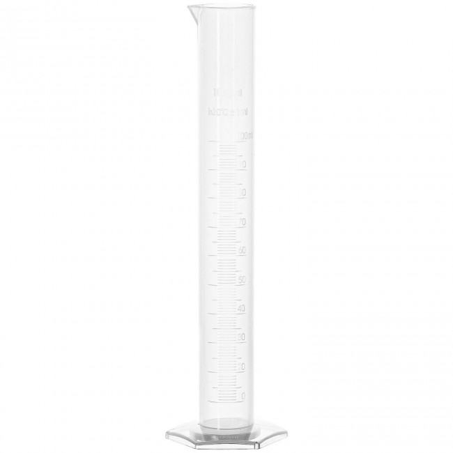 Цилиндр мерный полипропиленовый на подставке 100 мл.
