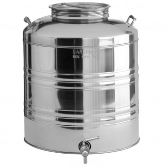 Традиционная бочка с краном 75 л нерж. 