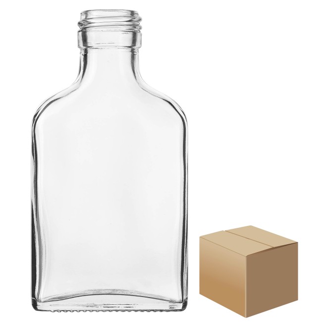 Бутылка "Фляжка" 0,1 л винт коробка