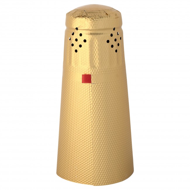 Капсула из фольги для шампанского золото с тиснением Капсула из фольги для шампанского золото с тиснением