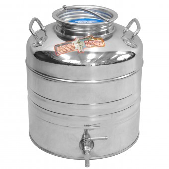 Традиционная бочка с краном 15 л нерж. 