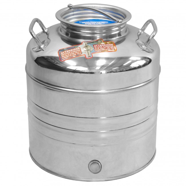 Традиционная бочка с краном 15 л нерж. Традиционная бочка с краном 15 л нерж.