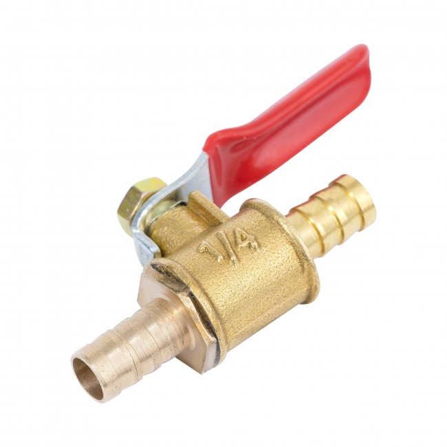 Кран шаровый штуцер ёлочка 8 мм латунь