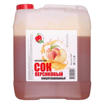 Сок персиковый концентрированный 5 кг.