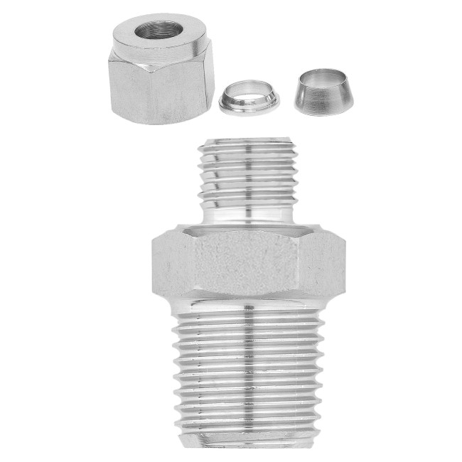 Переходник НР 1/2 под трубку 8 мм. нерж.