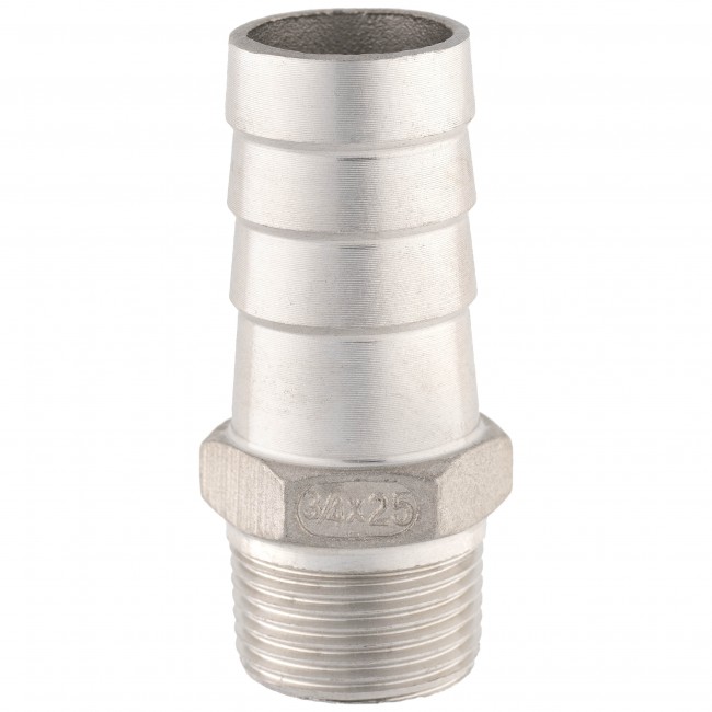 Штуцер ёлочка НР 3/4" AISI 25 мм