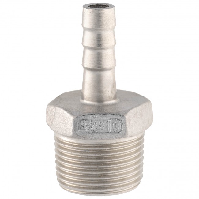 Штуцер ёлочка НР 3/4" AISI 10 мм Штуцер ёлочка НР 3/4" AISI 10 мм