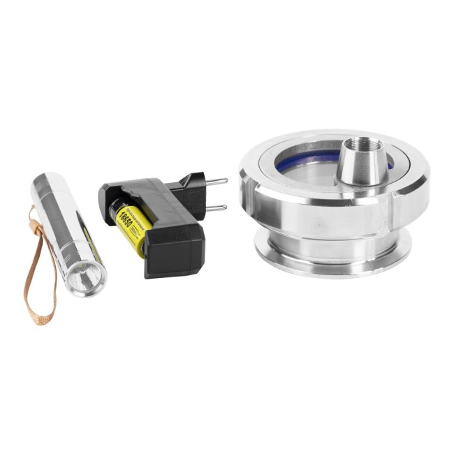 Гаечный диоптр CLAMP 4,0" (DN102) с подсветкой AISI Гаечный диоптр CLAMP 4,0" (DN102) с подсветкой AISI