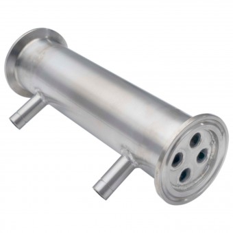 Холодильник кожухотрубный 150 мм. CLAMP 1,5" AISI штуцер 10 мм. Холодильник кожухотрубный 150 мм. CLAMP 1,5" AISI штуцер 10 мм.