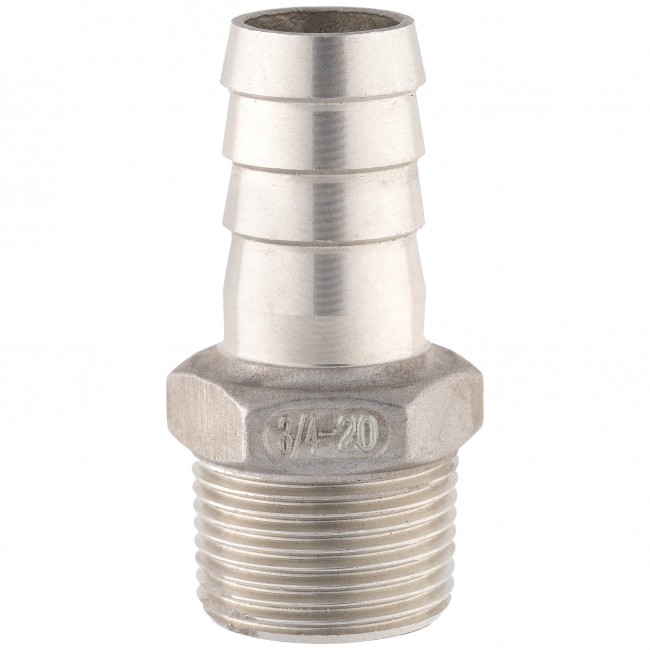 Штуцер ёлочка НР 3/4" AISI 20 мм Штуцер ёлочка НР 3/4" AISI 20 мм